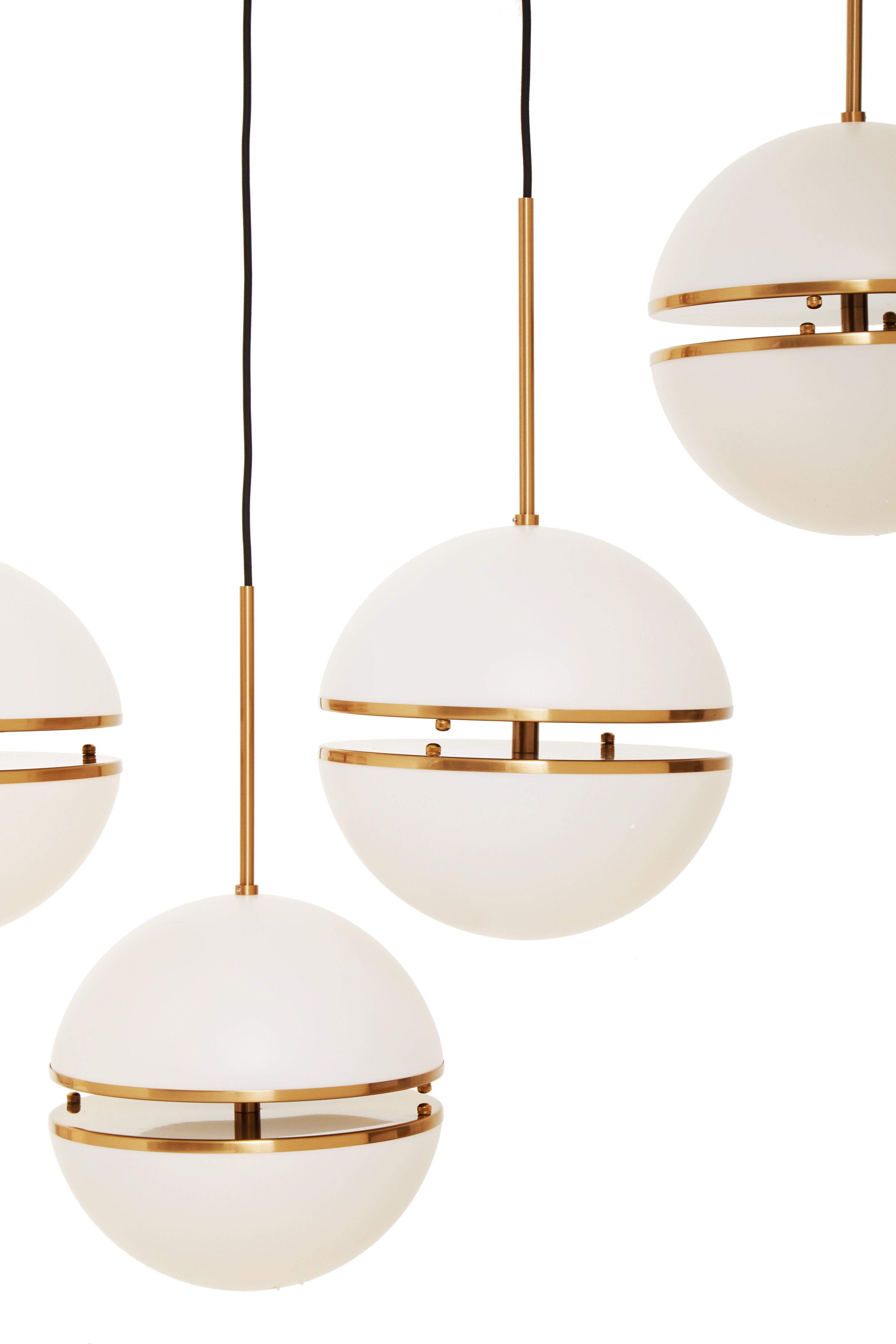 Abira Five Ball Brass Pendant Light
